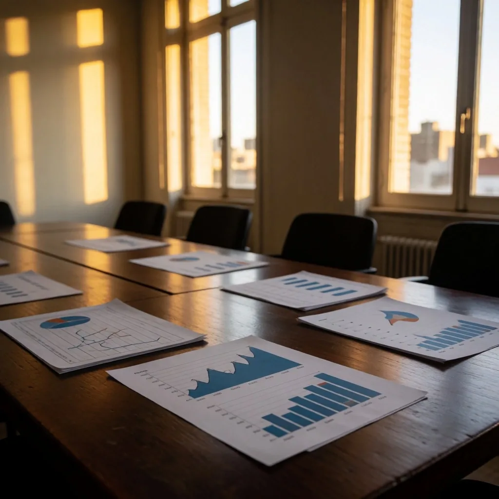 Mesa de trabajo con materiales para capacitación corporativa
